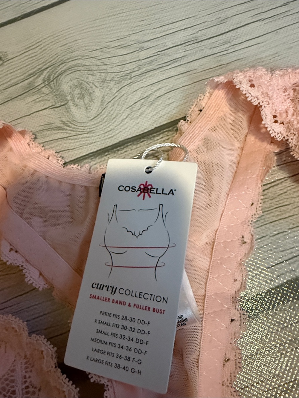 Cosabella Pale Pink Lace Bralette - Picture 2 of 3